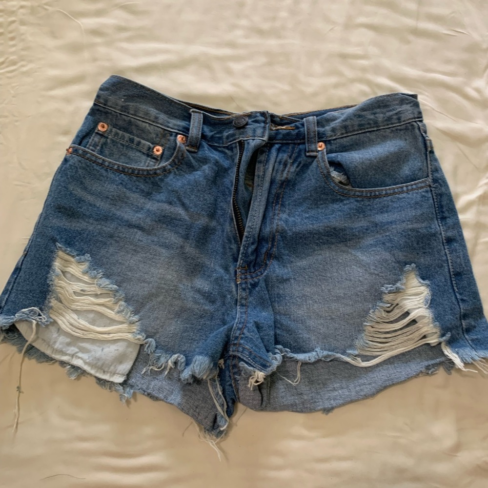 Ripped Jean Shorts